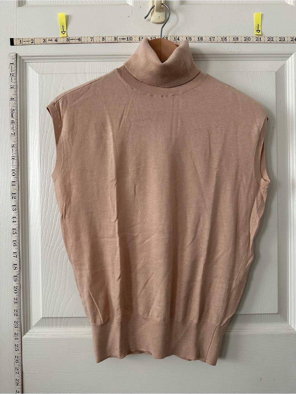 Ann Taylor Blush Sleeveless Cowl Turtleneck Sweater